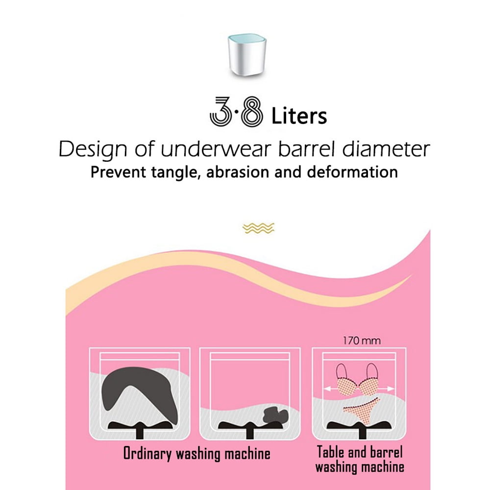 YIYIYI Ultrasound Vortex Washing Machine Mini Portable Travel Washer Underwear Socks Small Super Shock Wave Washing Machine