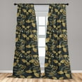 thumbnail image 4 of Ambesonne Nature Themed Curtains, Bumblebee Exotic Art, Pair of 28"x95", Purpleblue Sand Brown, 4 of 5