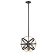 thumbnail image 2 of 463-12HWH-OBR-Z-Lite-Cavallo - 3 Light Pendant in Transitional; Style - 12 Inches Wide by 11.5 Inches High-Hammered White/Olde Brass Finish, 2 of 7