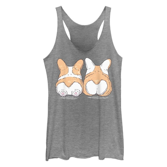 Women's Lost Gods Corgi Butts  Racerback Tank Top