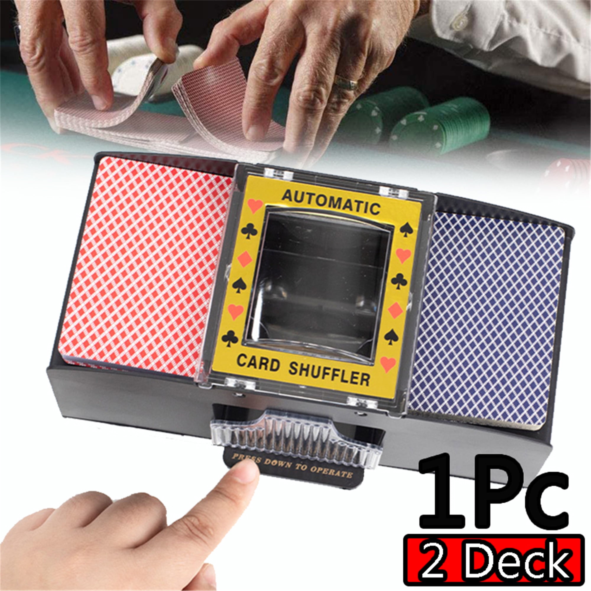 Automatic Poker Card Shuffler 2 Deck Machine for Home Party Club 