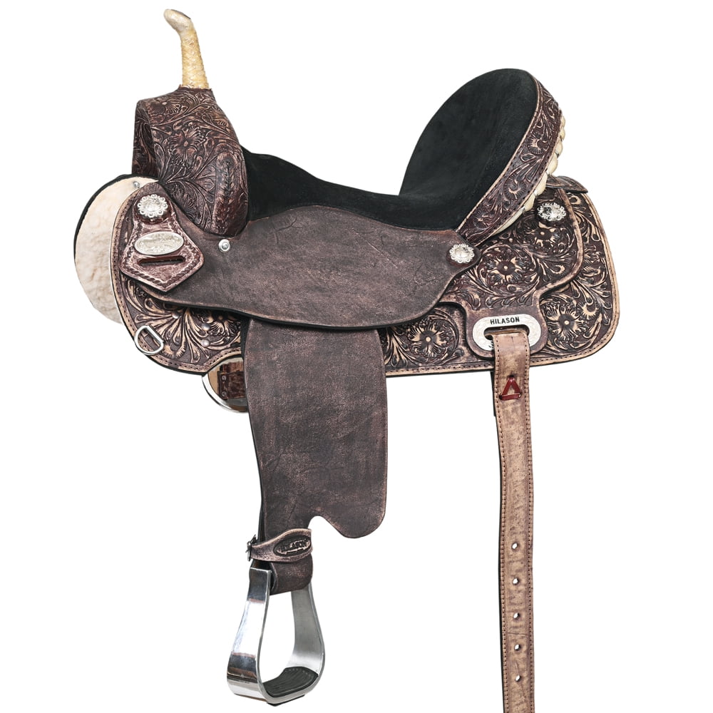 12HS HILASON Western Horse Saddle American Leather Flex Trail