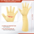thumbnail image 2 of Uxcell Cut Resistant Sleeves with Gloves, Arm Protection Sleeve HPPE for Kitchen, Welding, Farming Yellow 17 Inch, 2 of 7