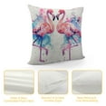 thumbnail image 4 of Two Flamingos Watercolor Velvet Throw Pillow Covers Sofa Pillowcase Car Square Throw Pillowcases Home Decoration, 4 of 5
