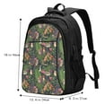 thumbnail image 5 of Cauagu Forest Animals And Plants Print Travel Laptop with USB Charging Port,Extra Large Backpack College Backpack Business Work Bag Casual Daypack Perfert for Men Women, 5 of 7