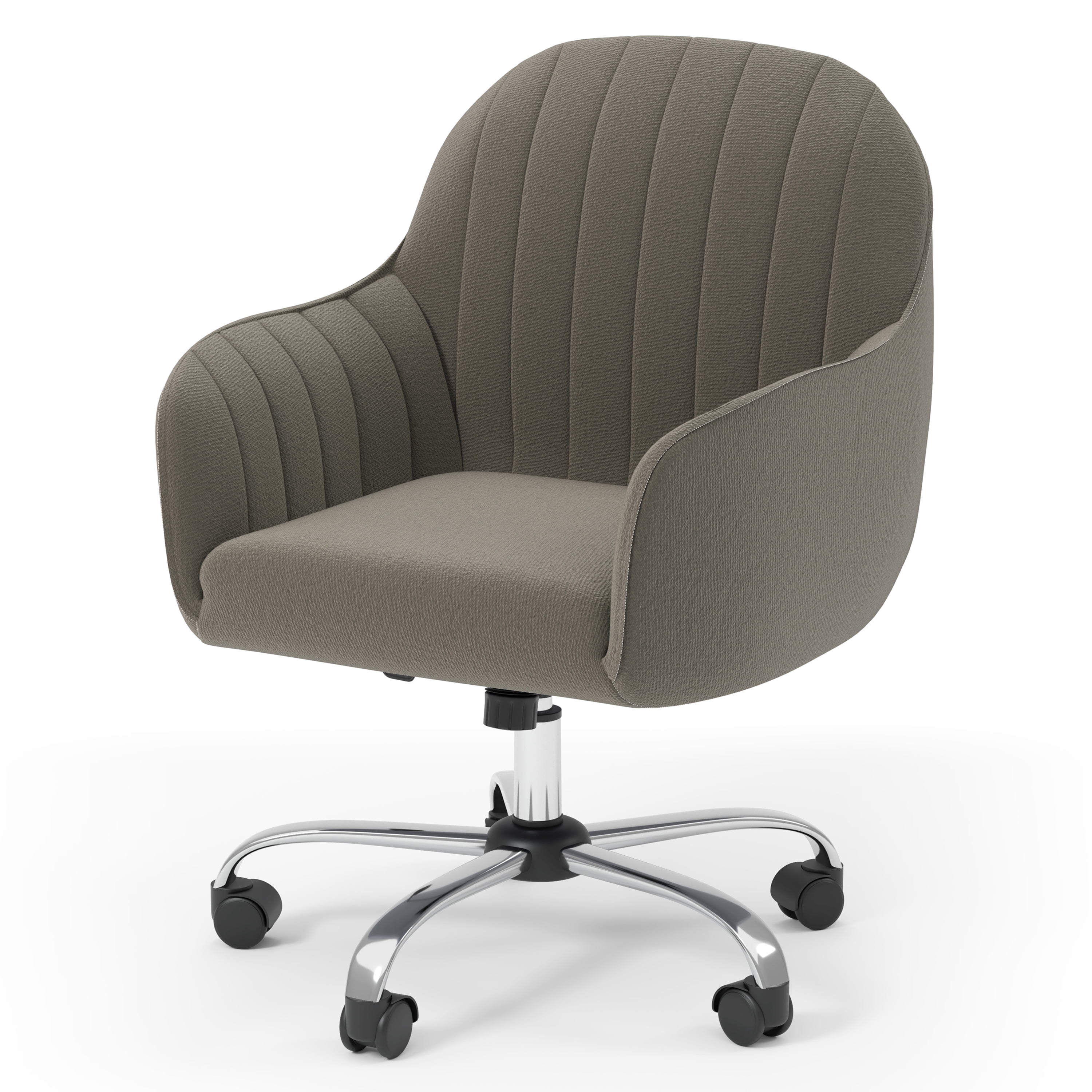 Furniture of America Tessa Fabric Adjustable Office Chair, Brown