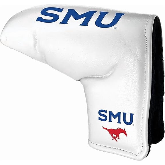 Team Golf NCAA SOUTHERN METHODIST Tour Blade Putter Cover (White) - Printed