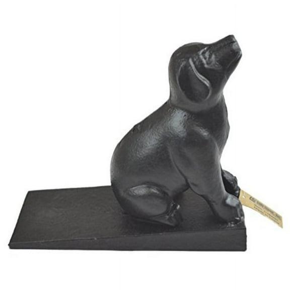 lulu decor, cast iron dog door stopper, doorstops weight 5 lbs (black)
