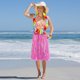 thumbnail image 4 of Conjunto de danza Hula para fiesta hawaiana, guirnalda de flores hawaianas, falda para la playa, muñequera, gafas de sol de piña, pinza para el pelo, 8 Uds., 4 of 4