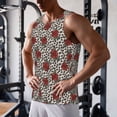 thumbnail image 5 of Daiia Leopard Print Rose Printed Men's Quick Dry Fit Muscle Tank Top Slim-Fit Tank Workout Tank Top Lightweight Sports Tank Top-Medium, 5 of 7