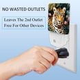 thumbnail image 3 of Leopard LED Square Night Lights - Bright and Compact Bedroom or Bathroom Lighting Solution with Auto on/Off Sensor - Set of 2 Square Shaped Nightlights, 3 of 6