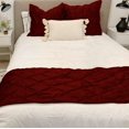 Bed Runners - 100% Cotton 800 Thread Count Pinch Pleated Bed Runner ...