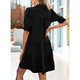 thumbnail image 4 of Vestido Plisado de Corta para Mujer, Color Negro, Talla XL, 4 of 7