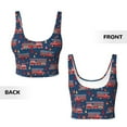 thumbnail image 5 of Haiem Fire Truck 1 Pattern Womens Sports Bra - U Neck Padded Low Impact Yoga Bra Workout Crop Top Gym Moisture-Wicking Workout Vest -, 5 of 9