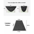 thumbnail image 5 of Black Burlap Texture Sheer Waterfall Valance Curtains for Window, Farmhouse Vintage Black Rod Pocket Sheer Topper Swag Curtains for Living Room, Kitchen 38.5"W x 47.2"L, 3 Panels, 5 of 7