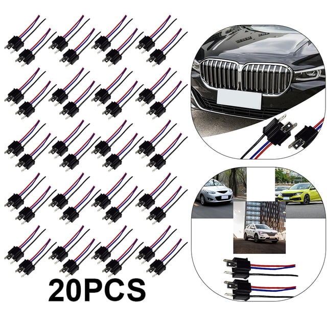 1 Par 9003 H4 Bombilla Conector Adaptador para Faro Antiniebla