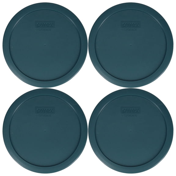 Pyrex 7402-PC 6/7-Cup Tarragon Green Plastic Lid (4-Pack) - Made in USA
