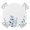 White Sky Blue, variant on White Floral Round Tablecloth for 55-60 Inch Tables, Fitted Table Cover with Elastic Edge, Modern Farmhouse Oil Painting Plants Waterproof Outdoor Table Cloth Protector for Patio Garden Dinner Picnic