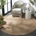 thumbnail image 3 of SAFAVIEH Retreat Joisse Geometric Indoor/Outdoor Area Rug, Natural/Ivory, 6'7" x 6'7" Round, 3 of 15