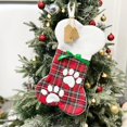 thumbnail image 2 of Dalrosia 2PCS Cat Bone Christmas Stockings, Plush & Plaid Hanging Socks for Holiday and Christmas Decorations, 2 of 3