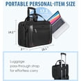 thumbnail image 2 of EMPSIGN Maletín con ruedas para ordenador portátil, bolso para ordenador de 17,3 pulgadas con ruedas, bolso de viaje repelente al agua con bolsillo de bloqueo RFID, bolsas de trabajo con ruedas para m, 2 of 5