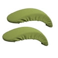 thumbnail image 3 of 2pcs Soft Chair Arm Rest Covers Stretchable Office Chair Armrest Slipcovers - Black, 3 of 7
