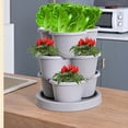 thumbnail image 5 of Macetas Apilables de Jardinería Vertical, para Fresas, Flores, Verduras, Macetas Tridimensionales (5 Piezas) Verde, 5 of 5