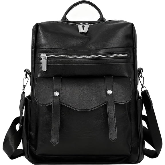 Sunyuer PU Leather Backpack Purse for Women | Anti-theft Stylish & Functional Ladies Shoulder Bag Handbag Suitable for Work, Travel, and Daily Use