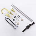 thumbnail image 7 of 304 Stainless Steel Widespread Bathroom Sink Faucet Brushed Gold 2 Handle 8 Inch 3 Hole with Pop Up Drain, 7 of 7