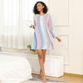 thumbnail image 4 of FORMRS Womens Long Sleeve Nightgowns Crew Neck Sleep Shirt Soft Pajamas Sizes S-3XL, Abstract Pink, 4 of 8