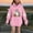 Pink, variant on SERTG Children Halloween Printed Hooded Tops Long Sleeved Sweatshirt with Pockets Fleece Top Hooded Sweatshirt for Girls 3-14 Years(Blue,9-10 Years)