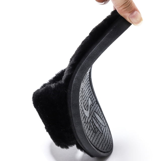 OUNONA 1Par Zapatillas Anti Resbalantes De Casa Con Suela Duradera Y Materiales Resistentes Color Negro