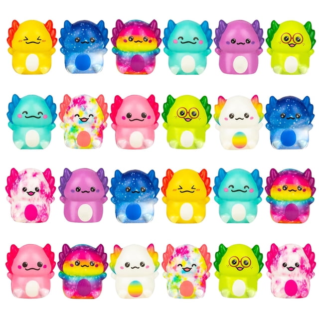 Squishy Toys Holydeck Axolotl Slow Rise, paquete de 24 unidades para niños