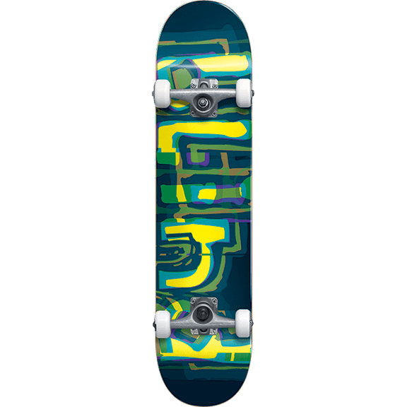 Blind Logo Glitch Complete Skateboard 7.87 Green/Yellow