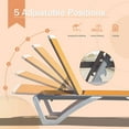 thumbnail image 6 of Domi Outdoor Lounge Chairs Set of 3, Aluminum Lounge Chairs for Outside with 5 Position Adjustable Backrest, Side Table, Outdoor Chaise Lounge for Beach, Yard, Balcony, Poolside, Orange, 6 of 10
