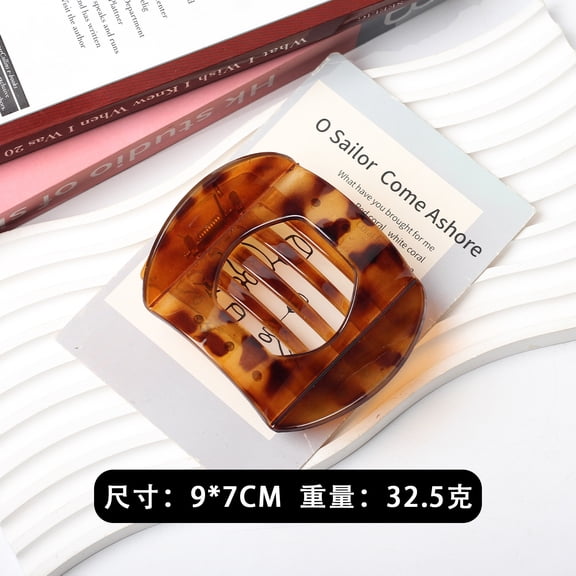 MATN Large PC Material Flat Round Hairpin Shark Clip - Stylish Hair Accessories for Women