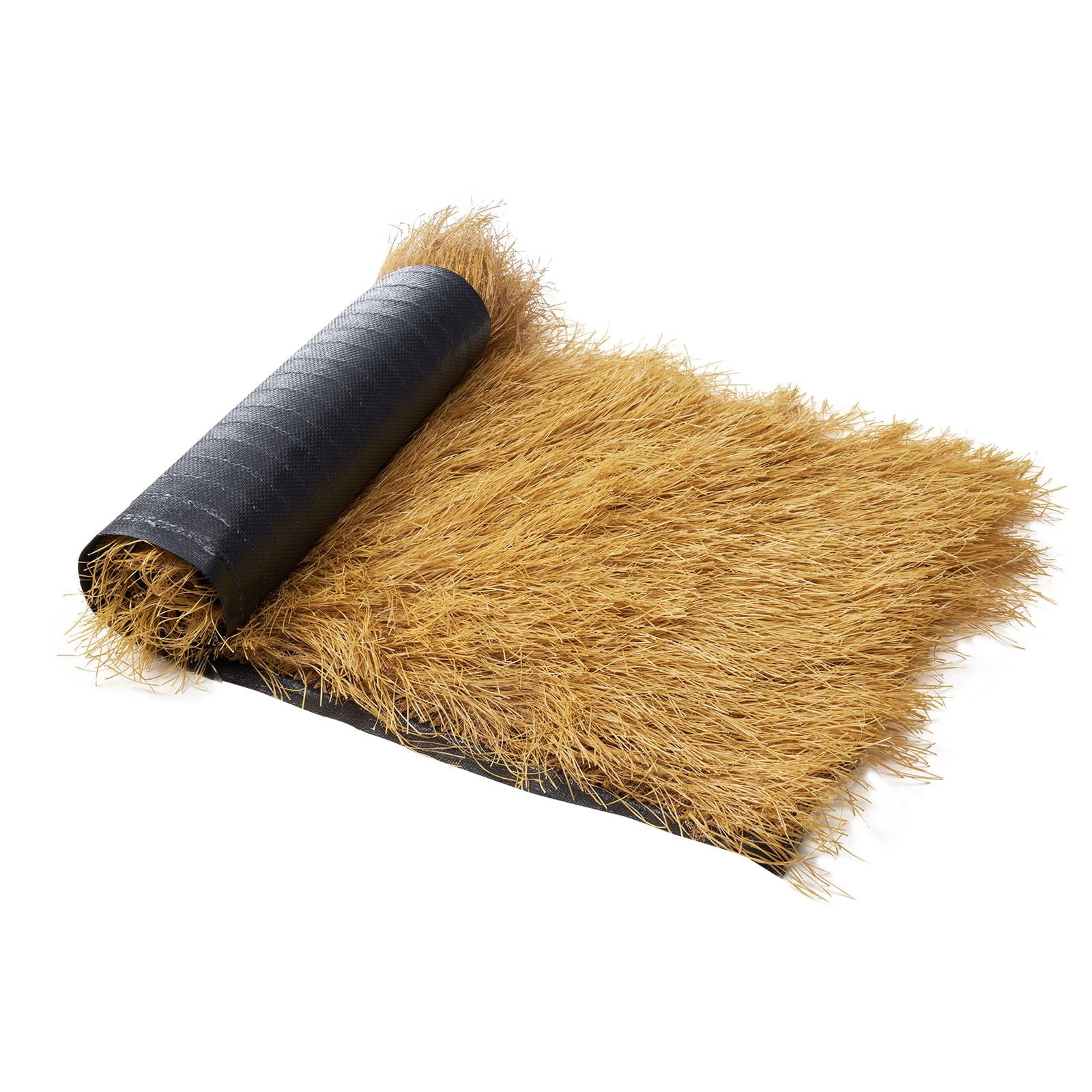 Artificial Thatch Roof Panels, Natural PE Material Waterproof and Windproof, 1.3 x 3.9 ft Thatch Grass for Garden, Patio, and Outdoor Decor