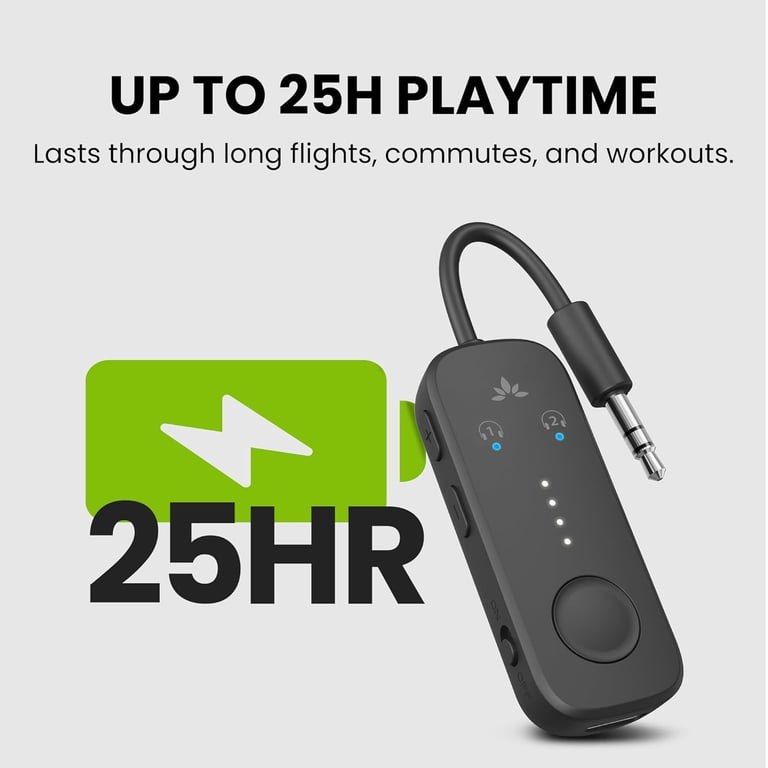 Bluetooth-Adapter für Flugzeug, PC, Fitnessstudio, PS5 SoundJet R2 Bluetooth-Adapter für Flugzeug, PC, Fitnessstudio, PS5 SoundJet R2