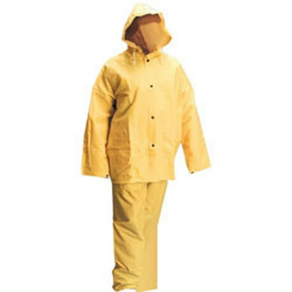 3-Piece Hi Vis PVC Rain Suit - 5XL, Neon Green