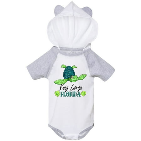 

Inktastic Key Largo Florida Happy Sea Turtle Gift Baby Boy or Baby Girl Bodysuit