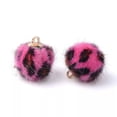 thumbnail image 2 of U8MO 50pcs Handmade Plush Cloth Fabric Covered Round Charms Dangle Pendants 17.5~18mm, 2 of 2