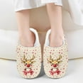 thumbnail image 3 of FUIALDOLG Girls Slippers House Shoes for Little Kids Cute with Elk Design Plush Indoor Slippers Non-Slip, 3 of 7