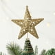 thumbnail image 3 of Adorno para árbol de Navidad con forma de estrella, estrella de metal con purpurina dorada, para árbol de Navidad de tamaño general, 3 of 5