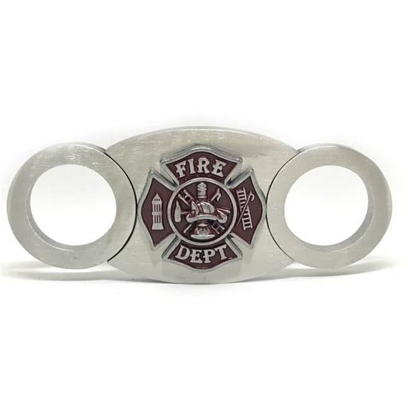 Self-Sharpening Double Guillotine Cigar Cutter – (Fireman's Cross - Red)