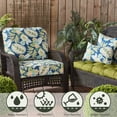 thumbnail image 5 of Greendale Home Fashions 19'' x 12'' Reversible Outdoor Throw Pillow, Set of 2, Marlow Blue Floral, 5 of 8