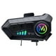 thumbnail image 3 of Cascos de motocicleta con auriculares Bluetooth, versión walkie-talkie para 2 jinetes a 300 metros, compatibilidad con micrófono suave, 3 of 9