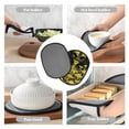 thumbnail image 7 of Pofeuu saucerman Mushroom Forest Print Silicone Pot Mat Mitten With Hanging Loop Heat Resistant Oven Mitts Non-Slip Bbq Baking Smoking Potholders, 7 of 7