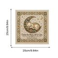 thumbnail image 2 of Moonlit Cat – Floral Moon Needlepoint Kit for Beginners and Experts – Celestial Embroidery Set with 10x10 Inches and Polyester Material for DIY Lovers, 2 of 6