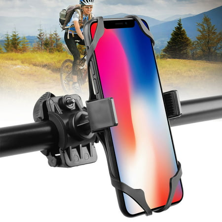 Bike Phone Mount Holder, EEEKit Universal Handlebar Cradle for All Cell Phones & Bikes, Clamp Fits Road Motorcycle & Mountain Bicycle Handlebars, Cycling Accessories for iPhone X 8 7 6 Plus Galaxy