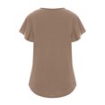 thumbnail image 7 of Fesfesfes Shirts for Women Casual Round Neck Short Puff Sleeve Solid Color Pullover Blouse T-shirt Tops Loose Fit Womens Short Sleeve Workout Tops 10(XL), 7 of 7